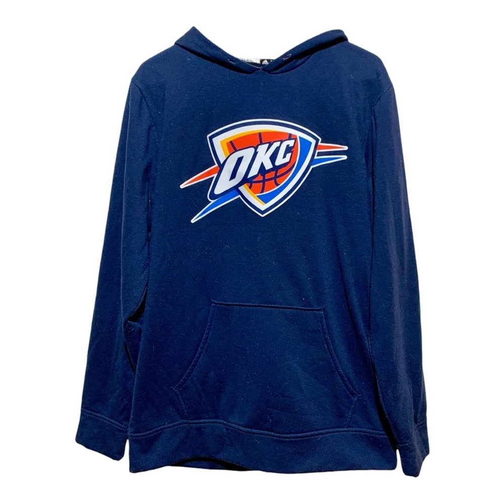 adidas Clima-Warm OKC Thunder Blue Hoodie Size Medium